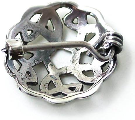 925 Sterling Silver Norse Filigree Brooches, Cloak, Shawl, Scarf Pin, Celtic Irish Vintage Jewelry...