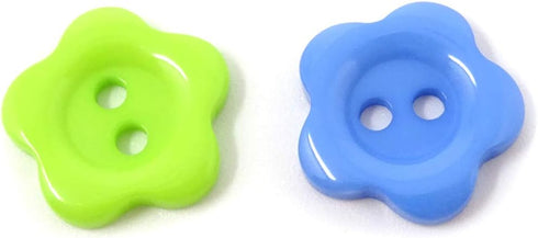 Honbay 100PCS Resin Flower Buttons 2 Holes Buttons Plastic Flower Sewing Buttons Decorative Buttons for Skirts, Gloves, Sweaters, Shirts, Hats, Sc...