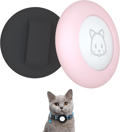 2022 Airtag Cat Collar Holder, Small Air tag Cat Collar Holder Compatible with Apple Airtag GPS Tracker, 2Pack Waterproof Case Cover for Cat Dog P...