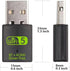 USB WiFi Adapter?600Mbps USB WiFi Bluetooth Adapter(Includes a USB to USB C Adapter)?Dual Band 5G/2.4G Wireless Network Adapter for Desktop Laptop...
