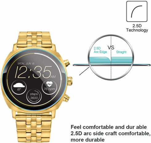 Compatible for Citizen CZ Smart Gen 2 41MM Screen Protector, 9H Anti-Scratch Tempered Glass Protective Film for CZ Smart Gen 2 41MM Unisex Casual ...