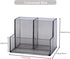 Pen Holder, Clear Acrylic Makeup Brush Holder, Pencil Holder for Desk with Sticky Notes Holder and 3 Compartments, Pencil Organizer for Pen, Art S...