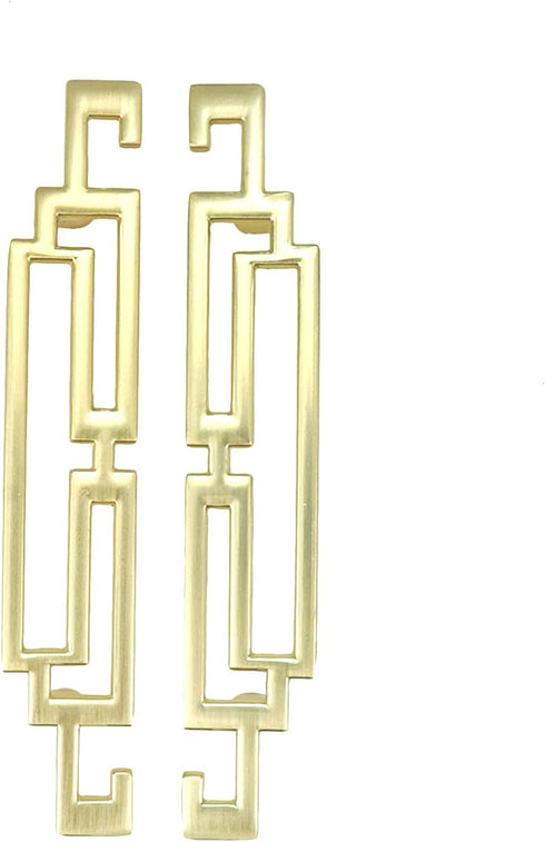 Semetall 5.6" Drawer Pulls, Modern Gold Cabinet Handles for Furniture Hardware Dresser Door with Screws,3.8" Hole Distance,Pack of 2...