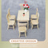Toddmomy 1 Set Doll Furniture Miniature Furniture Decorative 1/12 Scale Miniature Table Chair Set for Dollhouse Kitchen Food Decoration Accessorie...