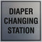 Signs ByLITA Square Diaper Changing Station Sign - Easy Installation | Durable Material (Brushed Silver) - Large...
