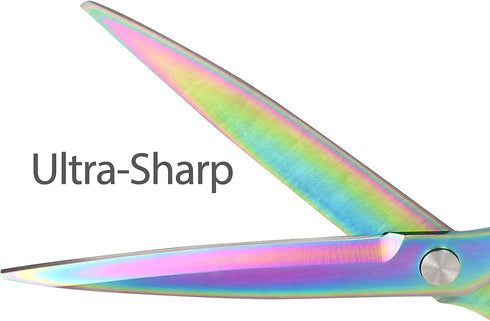 Fabric Scissors, Yelia Professional Tailor Scissors, Multifunctional Ultra-Sharp Titanium Coating Sewing Scissor, Stainless Steel Clothing Scissor...