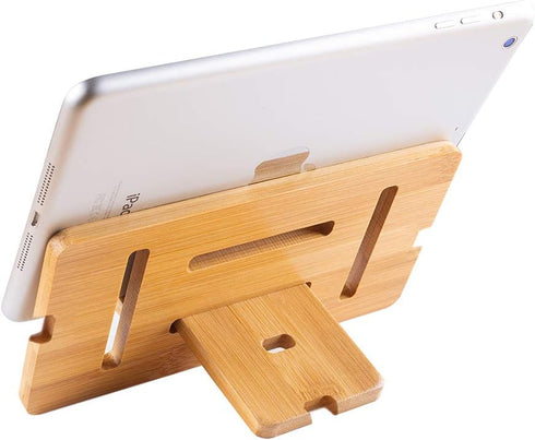 Encozy Cell Phone Stand, Desktop Wooden Mobile Phone Holder Natural Bamboo (Stand 1PCS)...