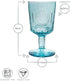 Bormioli Rocco Romantic Set Of 4 Stemware Glasses, 10.75 Oz. Colored Crystal Glass, Light Blue, Made In Italy....