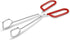 10-Inch Heavy Duty Stainless Steel Kitchen Tongs - Non-Slip Comfortable Red Grip, Scissor Design, Heat Resistant for BBQ and Cooking...