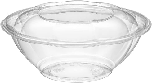 Comfy Package [24 oz. - 50 Count Clear Plastic Salad Bowls with Lids, Disposable Salad Containers for Lunch - Perfect for Takeout, Salads, and Mea...