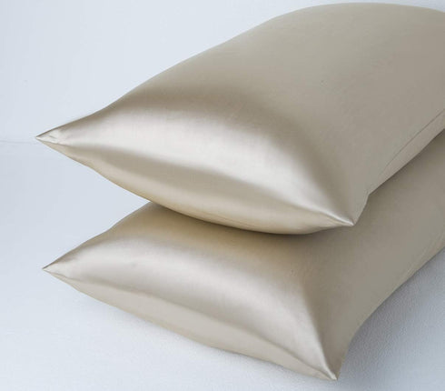 Lanest Housing Satin-Silk Pillowcase Queen, Beige Satin Pillowcase for Hair and Skin, Breathable, Super Soft, Cooling Pillow case Queen-Standard S...