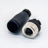 M12 Field Wireable Connector 4 Pin Straight Cable Mount Aviation Plug Waterproof IP67 Industrial Circular Sensor Connector (Female, D Code)...