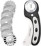 45mm Rotary Cutter with 7pcs Replacement Blades, Ergonomic Handle Rolling Cutter with Safety Lock for Fabric, Leather, paper, Crafting, sewing, Qu...