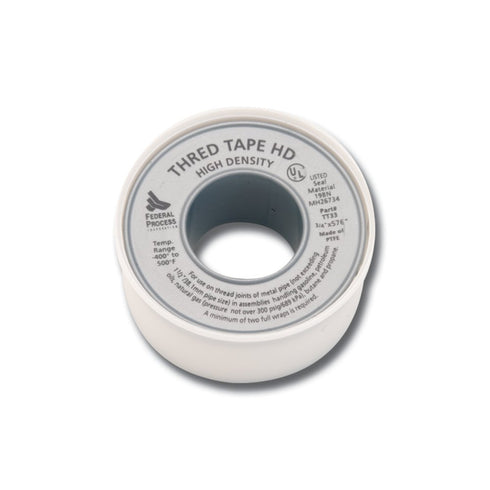 Gasoila White PTFE High Density Thred Tape Roll, -400 to 500 Degree F Performance Temperature, 3.9 mil Thick, 576" Length, 3/4" Width...