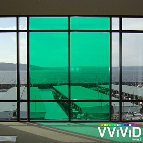 VViViD Transparent Colorful Vinyl Window Tinting Sheets (1.49ft x 5ft, Green)...