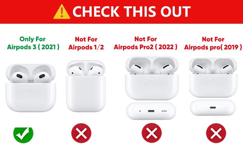 (3Pack) Case for AirPods 3rd Generation with Cleaning kit, XMBYGY Cute Skin Design Silicone Cartoon Charging Case Protective Covers with Keychain ...