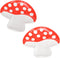 2 Pack Mushroom Spoon Rest for Stove Top, Ceramic Spoon Rest, Cute Spoon Holder for Kitchen Counter Utensil Rest,Mushroom Dishes for Teabag,Snack,...