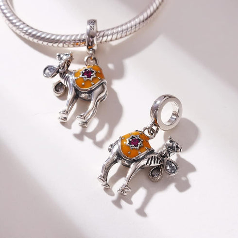Camel Charm Pendant 925 Sterling Silver Lucky Animals Desert Hump Lover Bead Charms for Pandora Bracelet Women Gifts...