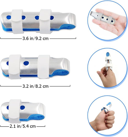 Finger Splints Thumb Splint for Broken/Injured Fingers Stabilization, Aluminum Finger Splint Adjustable, Immobilization for Mallet Fingers/Trigger...