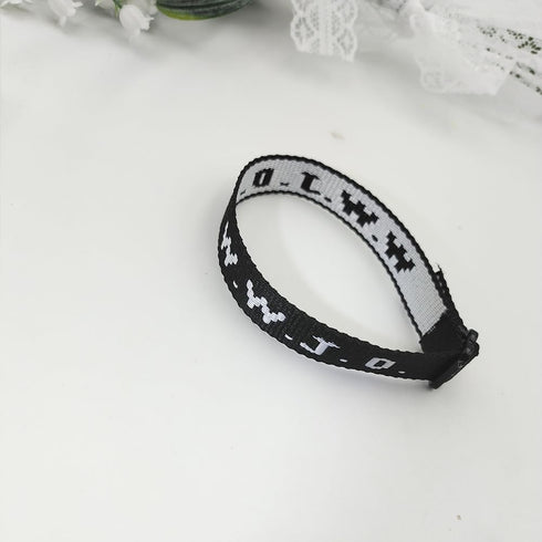 CSIYANJRY99 WWJD Bracelets for Women Men Black Ribbon Jacquard Bracelet...