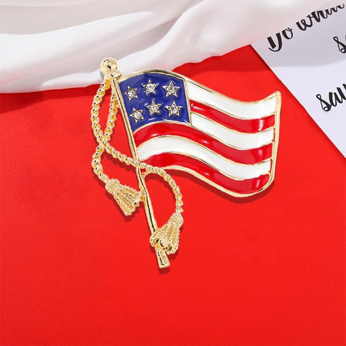 1-4Pcs Independence Day Badge Pins Brooch for Men Women 4th of July White Blue Red USA American Flag Lapel Pins American Star Pins Patriotic Brooc...