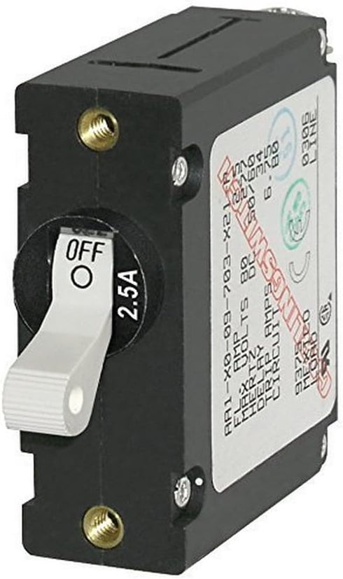 Blue Sea Systems 7197 A-Series Toggle Circuit Breaker - Single Pole,Beige...