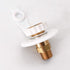 KIPA RV City water Fill inlet flange brass RV water hookup Connector FPT 1/2" Female thread 3" Flange white, With check valve backflow preventer i...