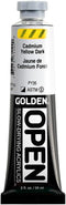 OPEN Slow-Drying Acrylics by GOLDEN, Cadmium Yellow Dark, 2 fl oz. tube, Professional Acrylic Paint, Semi-Opaque...