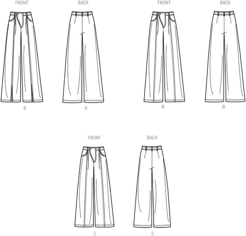 Simplicity Easy Misses' Pants in Two Lengths Sewing Pattern Kit, Design Code S9823, Sizes 16-18-20-22-24, Multicolor...