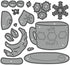 Snowman Cocoa Cup Metal Die Cuts, Christmas Snowman Cup Metal Cutting Dies Cut Stencils Card Paper Craft DIY Template Metal Cutting Dies Album Emb...