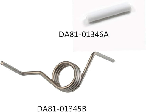 2 Pack Replacement For Samsung Pin French White Sleeves RD DA81-01346A, Spring French DA81-01345B Compatible With Models RF267AFWP RF267HERS RF268ABBP RF268ABPN RF268ABRS RF268ABWP RF26VABWP