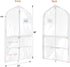 Univivi Clear PVC Dance Costume Bags Garment Bag 40 Inch for Dance Competitions, with 4 Medium Clear Zipper Pockets and 1 Large Back Zippered Pock...