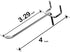 31 Pieces 4 Inch Silver Pegboard Hooks Heavy Duty Pegs Pegboard Accessories for 1/4 in and 1/8 in Peg Boards in Garages, Tool Sheds, Basements etc...