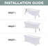 CWK 6FT Waterproof Stretch Spandex Table Cover for Rectangular Tables - Elastic Fitted Tablecloth for Folding Tables,Wrinkle Resistant Table Cloth...