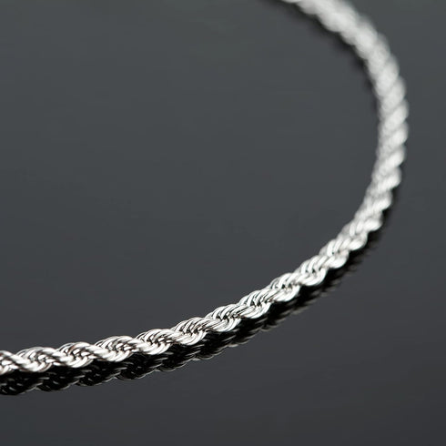 UMAOKANG 32.8 Feet Silver Chain for Jewelry Making Stainless Steel Diamond Cut Twisted Rope Chains for Men Women Necklace Bracelets Making DIY Sup...