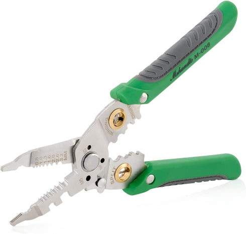 8" Wire Stripper, 10-1 Multifunctional Wire Stripper Crimper Cable Cutter Pliers, Professional Wire Strippers Electrical Wire Crimper, Wiring Tool...