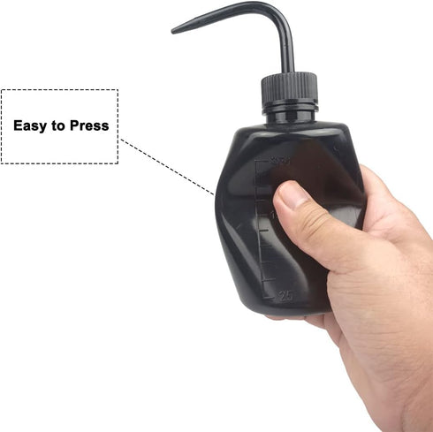 2Pcs 250ml 8.5oz Plastic Safety Wash Bottle,Narrow Mouth Squeeze Bottles for Tattoo Wash?Chemistry, Industry, Lab & Gardening-Transparency...