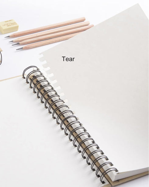 iXinyc A4 (11.69"x8.27") Spiral Sketch Book, Sketchbook for Drawing and Sketching, 30 Sheets, 160gsm Paper, Vertical Sketch Pad...