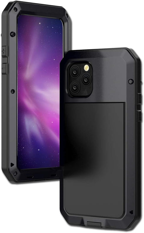 Marrkey for iPhone 11 Pro Max Case,Full Body Protective Heavy Duty Shockproof Tough Armour Aluminum Alloy Metal Case with Silicone Built-in Screen...
