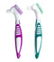 Premium Hygiene Denture Cleaning Brush Set, Multi-Layered Bristles & Ergonomic Rubber Handle, for Denture Care(Pack of 2)...