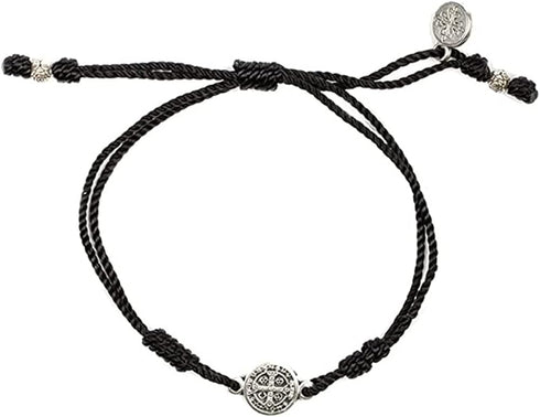 My Saint My Hero Benedictine Blessing Bracelets – Handwoven Spiritual Protection with Medals Hand-Cast In Italy at Sacred Site...