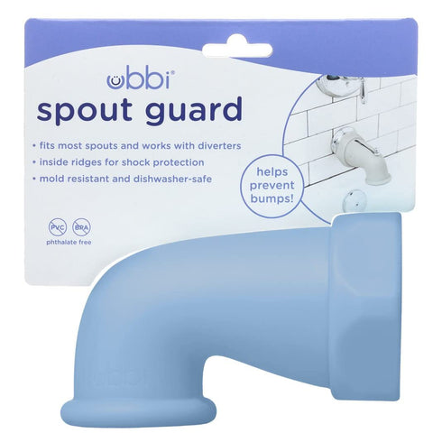 Ubbi Bath Spout Safety Guard, Soft Silicone Spout Cover for Baby Bath Time, Must Have Bath Time Accessory, Large, Cloudy Blue...