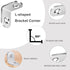 L Bracket Corner Brace Joint Right Angle 90 Degree Fastener Wood Support for Shelves Braces Mounting Brackets with Screws for Furniture Chairs Woo...