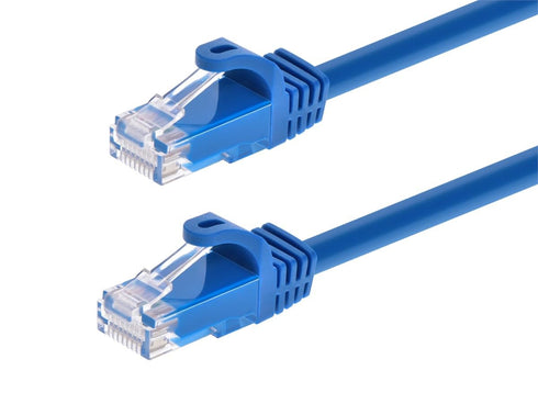 Monoprice Cat6 Ethernet Patch Cable - Snagless RJ45, 24AWG Stranded Pure Bare Copper Wire, 550Mhz, UTP, 7 Feet, Blue - Flexboot Series (1 Pack)...