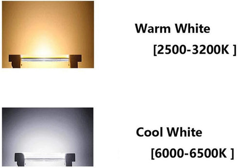 118mm 20W R7S LED Bulb (4 Pack) 200W Halogen Equivalent 118mm J-Type High Brightness 20W 120V R7S Base 3000K Warm White J Type T3 118mm Double End...