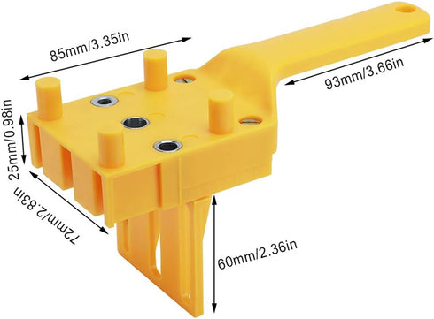 Woodworking Dowel Jig, Drill Bits Guide Saw Tools, Self-Centering Handheld Dowel Jig fits 6/8/10mm Drill Guide Metal Sleeve Wood Drilling Doweling...