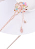 Retro Chinese hairpin The Chinese ancient headdress hairpin hairpin is simple. The flower hairpin is designed for female girls' long hair with bea...