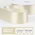 1-1/2" x 100 Yards Satin Ribbon - Ivory Silk Ribbon with Spool - Ideal for Gift Wrapping, Floral Bouquets, Crafts, Wedding Party Decorations, Chri...