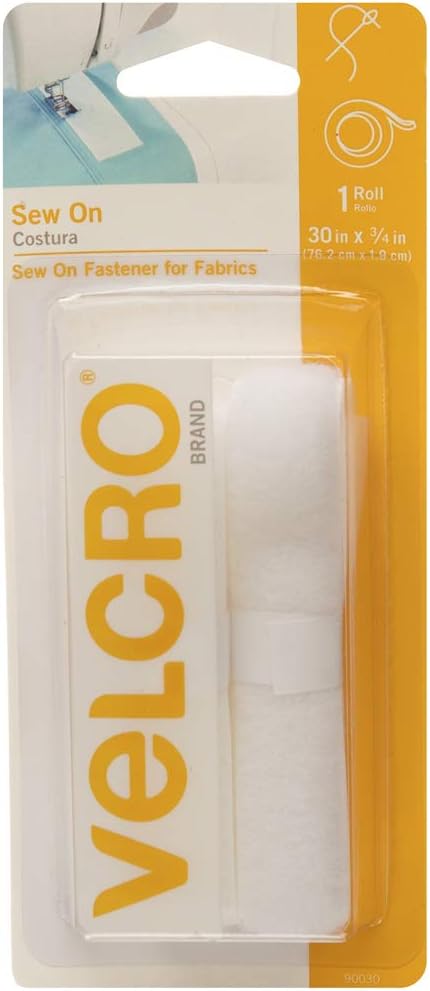 VELCRO Brand For Fabrics | Sew On Fabric Tape for Alterations and Hemming | No Ironing or Gluing | Ideal Substitute for Snaps and Buttons | Tape, ...