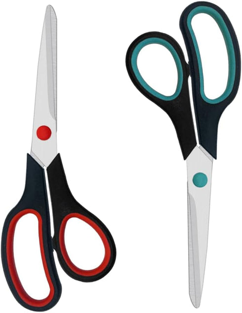 Scissors, 2 Pack 7.5 inch Scissors for Office and Home, Scissors All Purpose for School Fabric Craft Supplies Use...